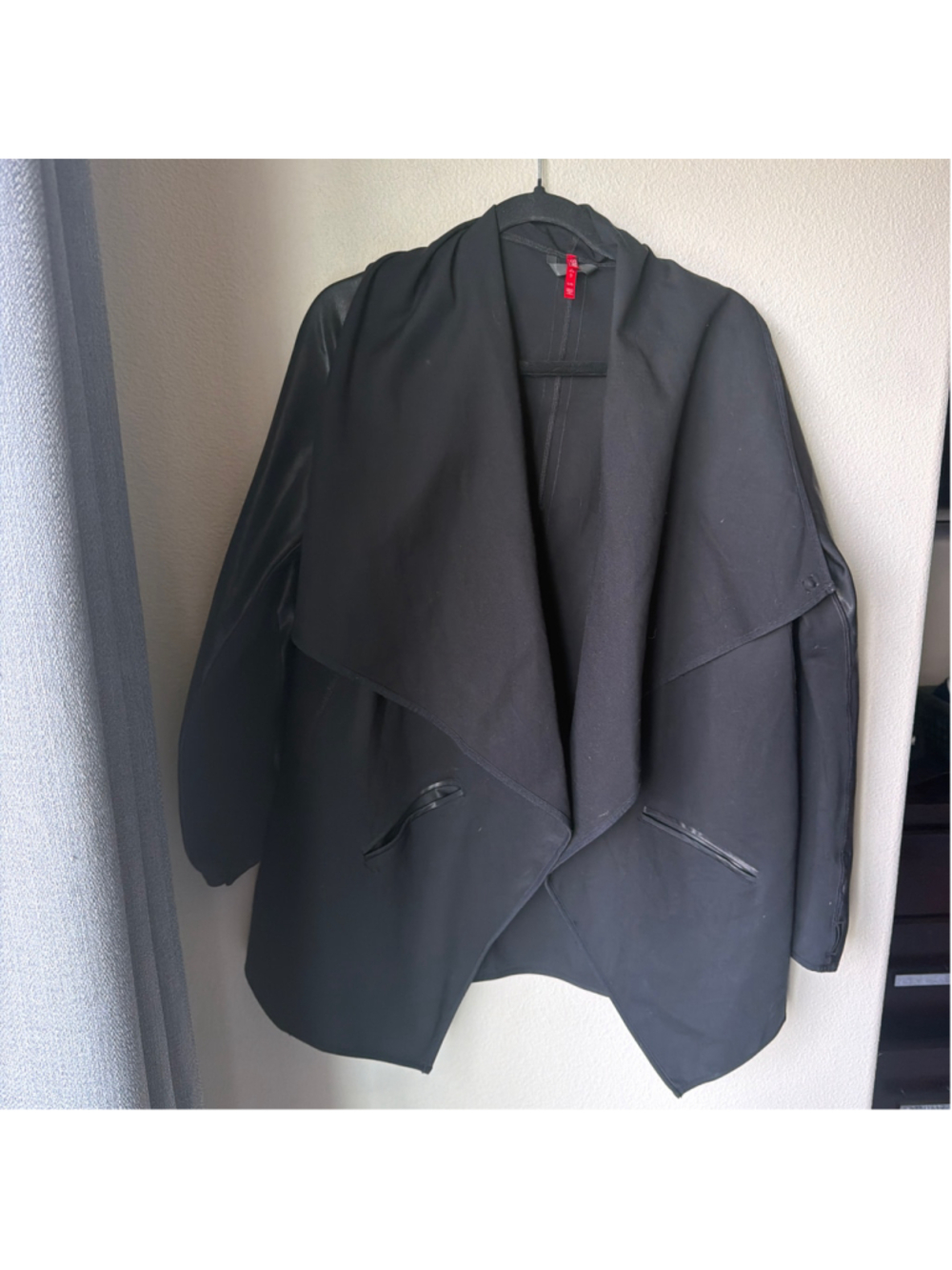 Women's Spanx Black Waterfall Jacket Size L